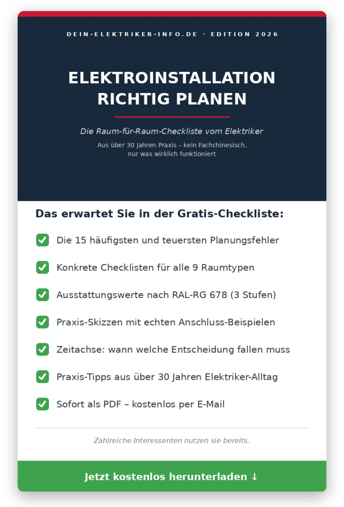 Gratis Checkliste Elektroinstallation